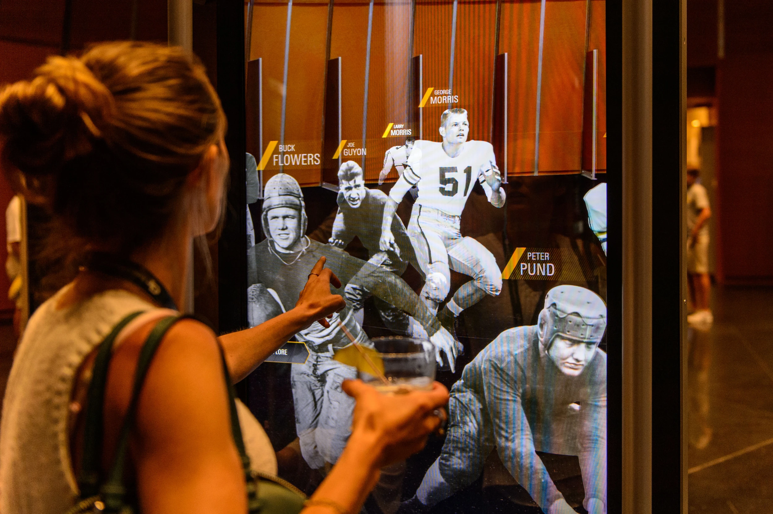 Hall of Fame kiosk visitor