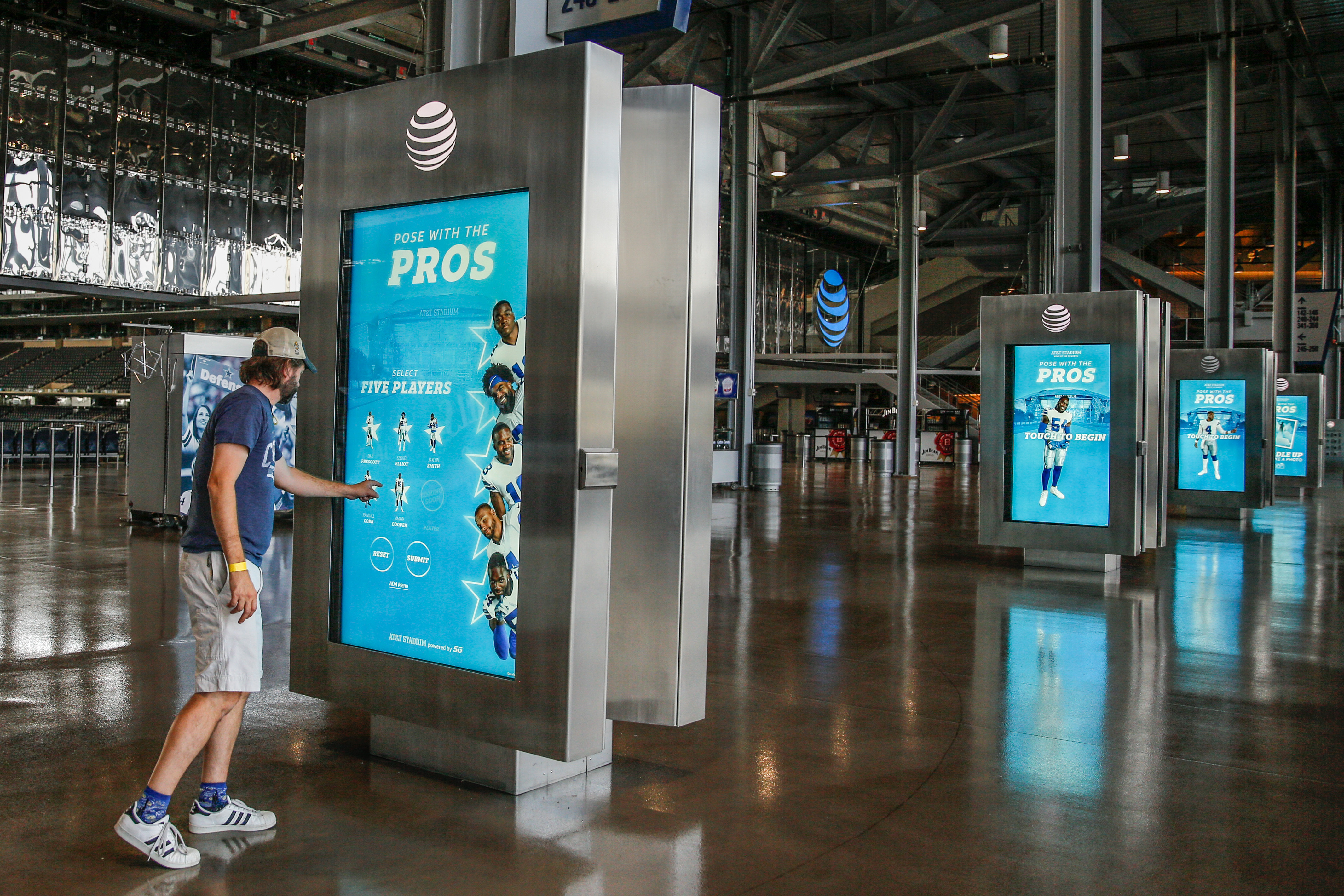 Kiosks deployed on AT&T Stadium concourse