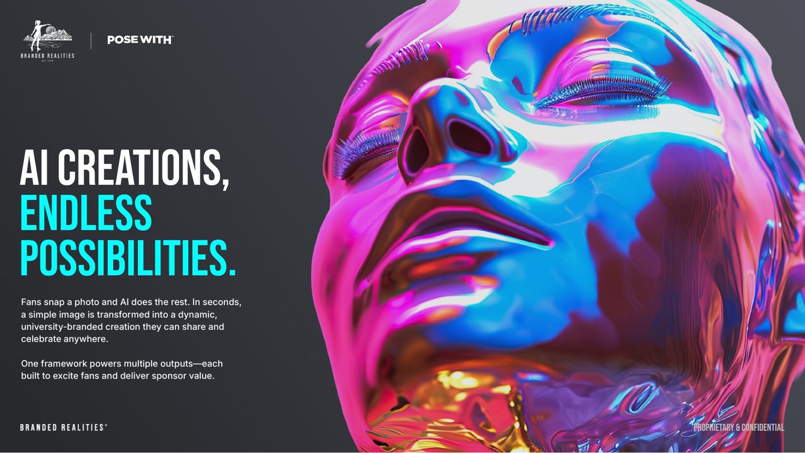 Slide: AI Creations, endless possibilities