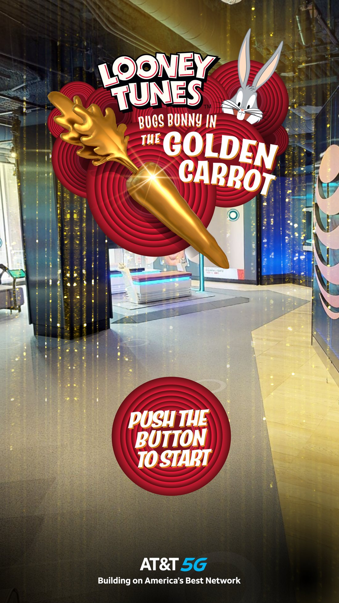 Bugs Bunny in The Golden Carrot, AT&T 5G kiosk