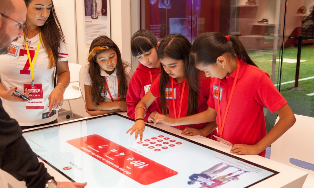 49ers Museum STEM Lab, touch table (featured in TIME)