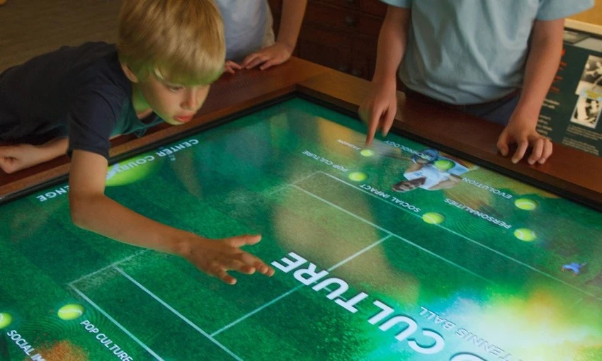 Tennis Hall of Fame, multi-touch table