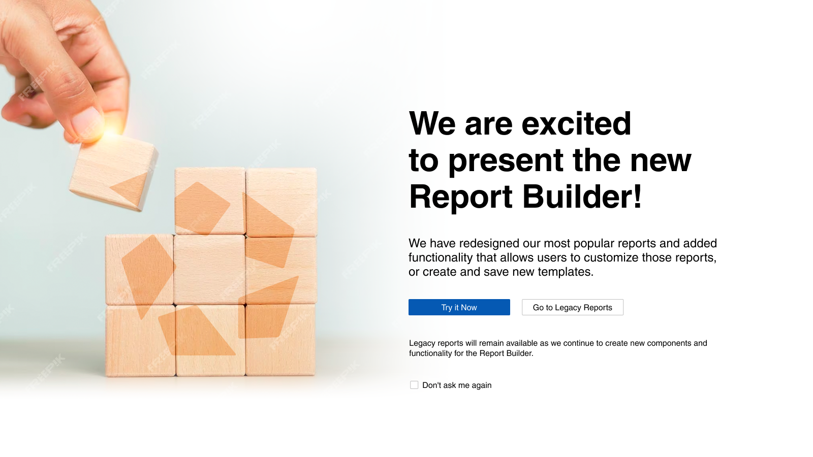 CoStar Report Builder introduction screen
