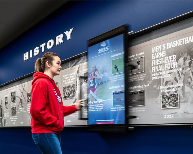 History wall touch screen