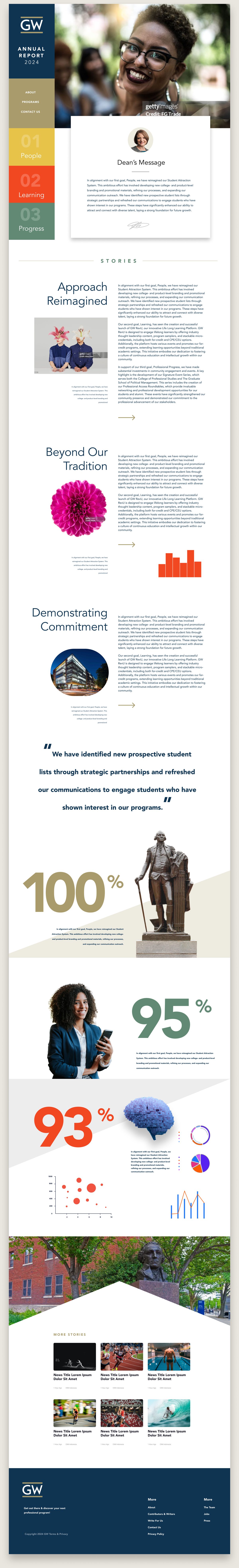GW Annual Report Option 3 — editorial warm layout